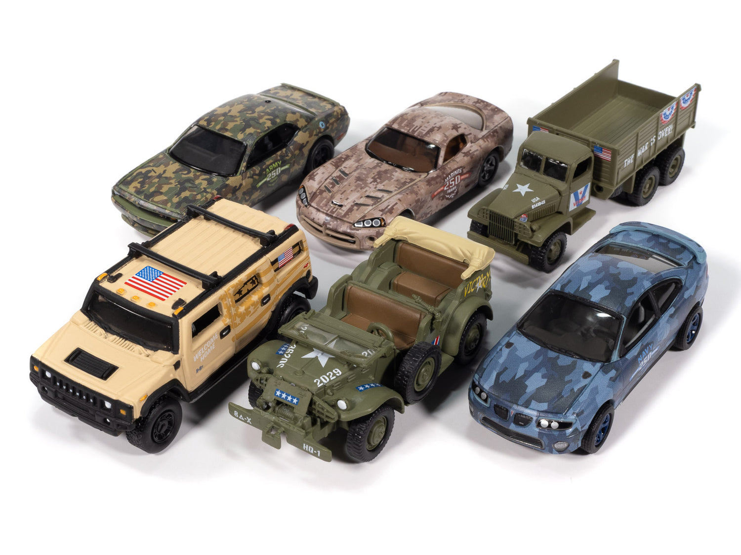 Johnny Lightning Military 2025 Release 1 Set A (6-Piece Sealed Case) Diecast