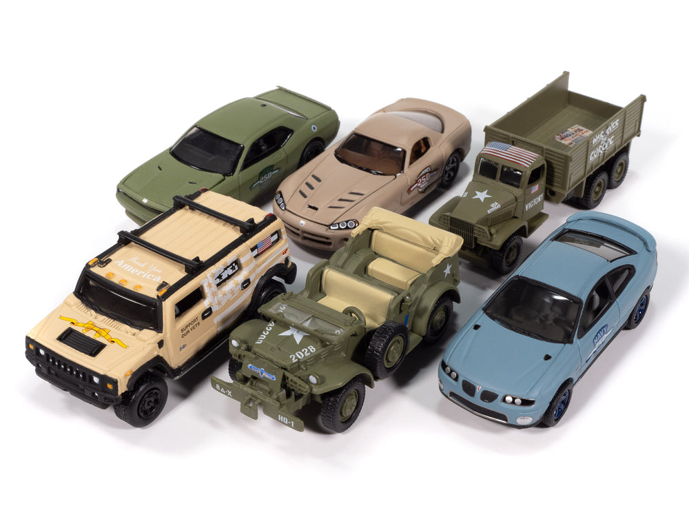 Johnny Lightning Military 2025 Release 1 Set B (6-Piece Sealed Case) Diecast