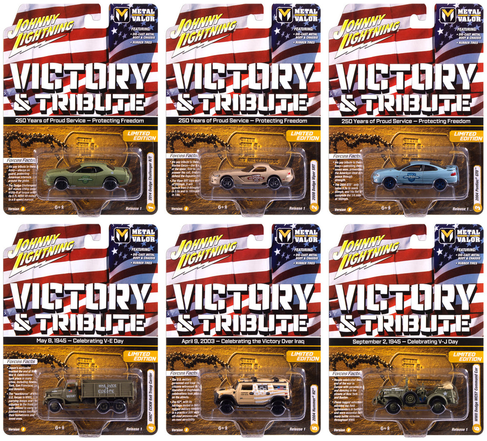 Johnny Lightning Military 2025 Release 1 Set B (6-Piece Sealed Case) Diecast