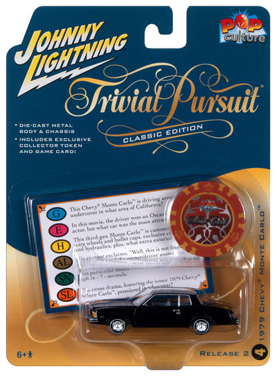 Johnny Lightning Trivial Pursuit 1979 Chevrolet Monte Carlo w/Chip 1:64 Scale Diecast