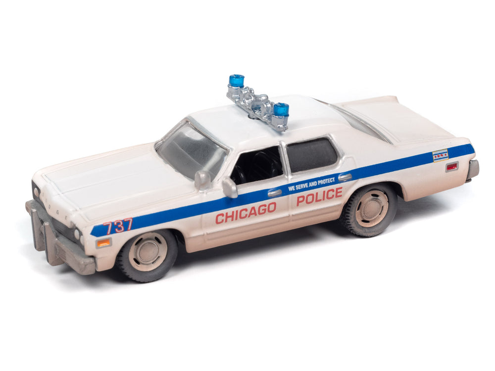 Johnny Lightning Blues Brothers 1975 Dodge Monaco Chicago Police (Dirty Version) 1:64 Scale Diecast