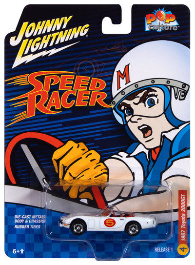Johnny Lightning Spinoffs Speed Racer Mach 5 1967 Toyota 2000GT Roadster 1:64 Scale Diecast