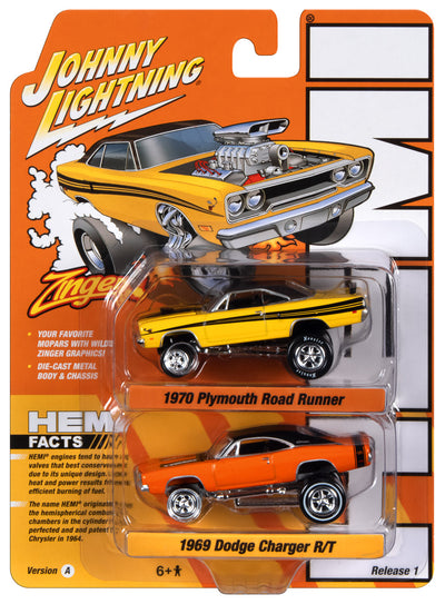 Johnny Lightning 2023 Release 1 Hemi Zinger Version A (2-Pack) 1:64 Scale Diecast