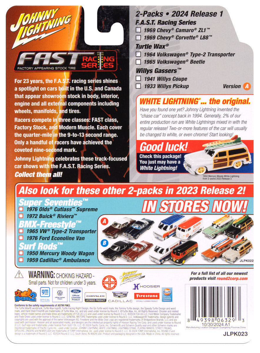 Johnny Lightning 2024 Release 1 F.A.S.T. Series Version A (2-Pack) 1:64 Scale Diecast