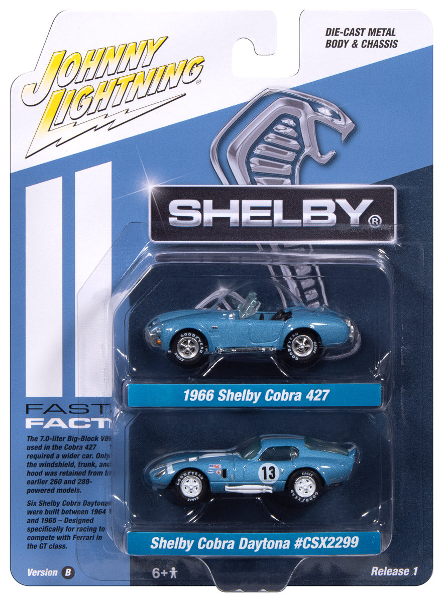 "PRE-ORDER" Johnny Lightning 2025 Release 1 Shelby B (2-Pack) 1:64 Scale Diecast (DUE LATE JULY 2026)