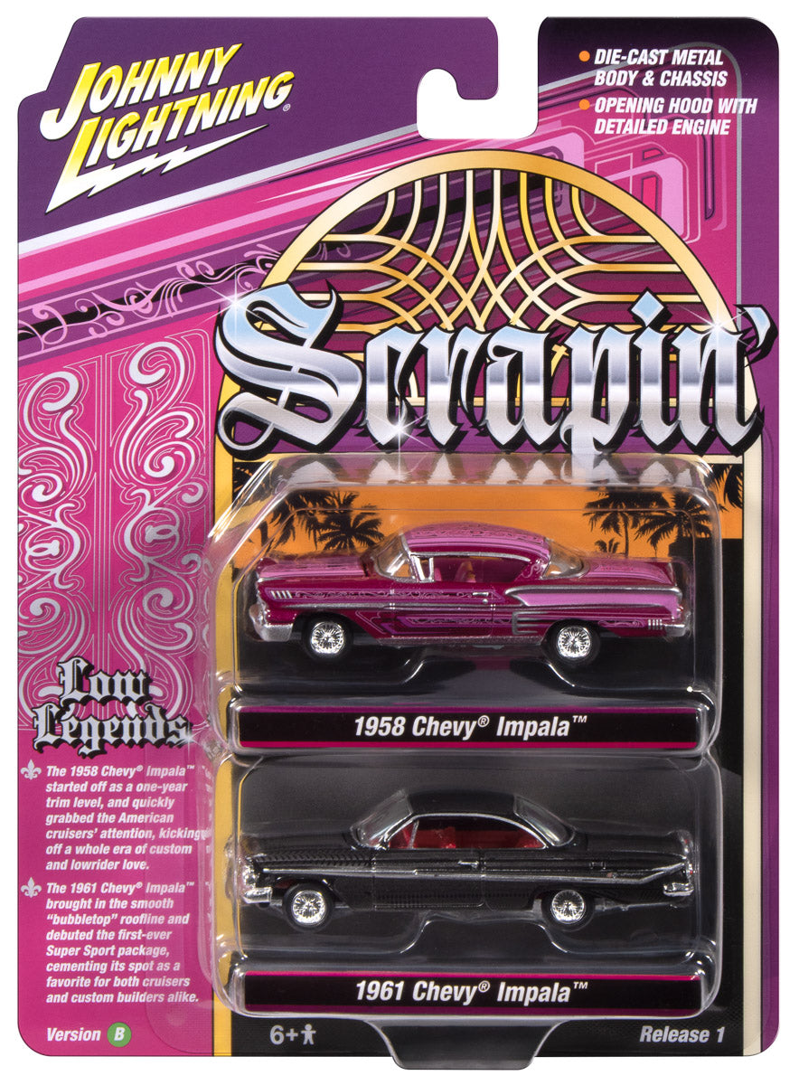 "PRE-ORDER" Johnny Lightning 2026 Release 1 Scrapin' B (2-Pack) 1:64 Scale Diecast (DUE OCTOBER 2026)