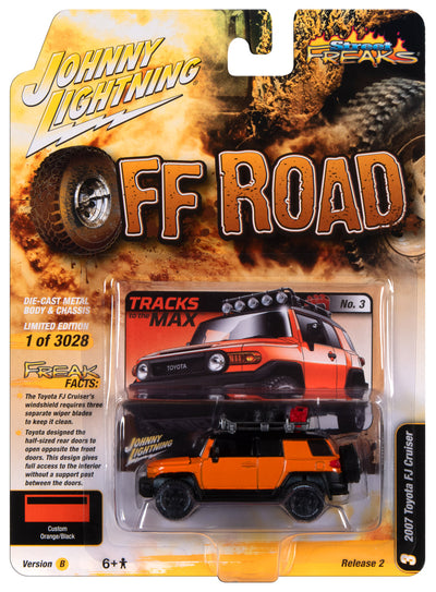 Johnny Lightning Street Freaks 2007 Toyota FJ Cruiser (Off Road) (Orange w/Flat Black) 1:64 Scale Diecast
