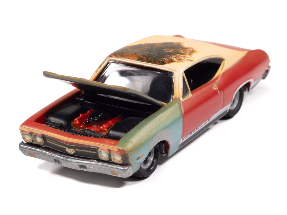 Johnny Lightning Street Freaks 1968 Chevy Chevelle (Project in Progress) (Matador Red) 1:64 Scale Diecast