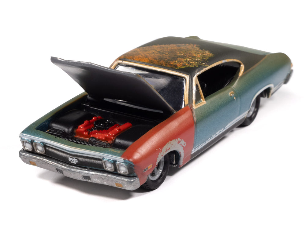 Johnny Lightning Street Freaks 1968 Chevy Chevelle (Project in Progress) (Tripoli Turquoise) 1:64 Scale Diecast