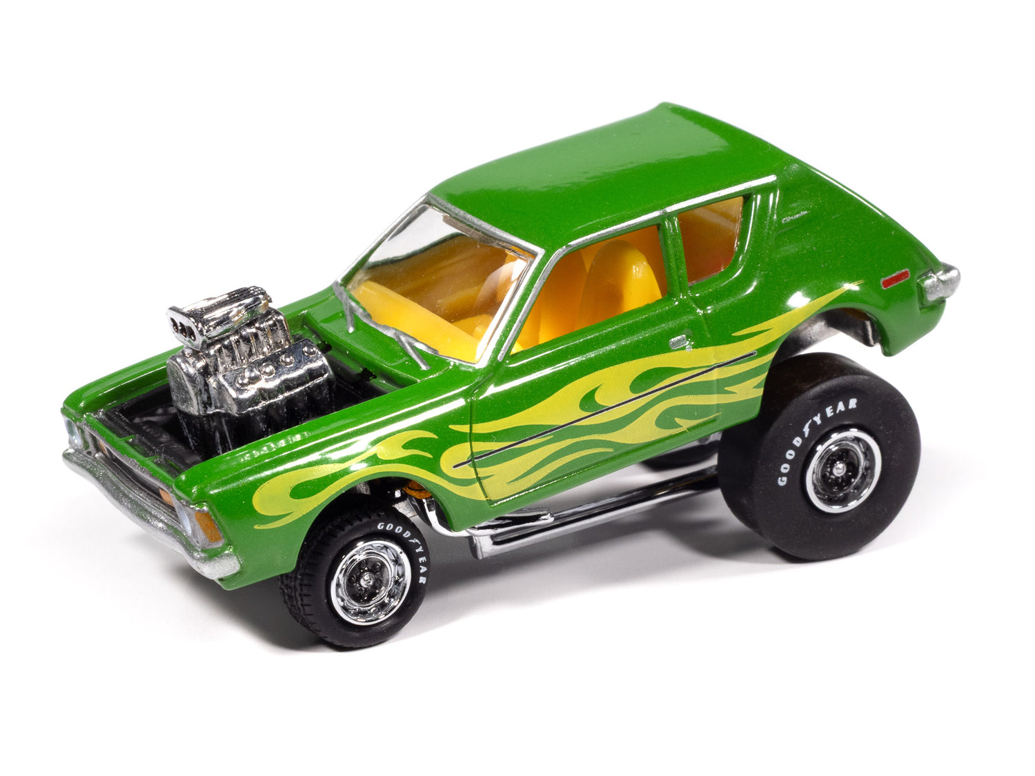 Johnny Lightning Street Freaks 1971 AMC Gremlin (Zingers) (Metallic Lime Green) 1:64 Scale Diecast