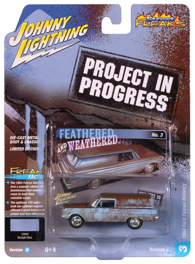 Johnny Lightning Street Freaks 1964 Ford Falcon Delivery Project in Progress (Skylight Blue w/ Rust Patina) 1:64 Scale Diecast