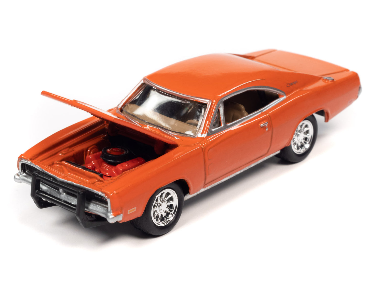 Johnny Lightning 1969 Dodge Charger (Orange) 1:64 Scale Diecast