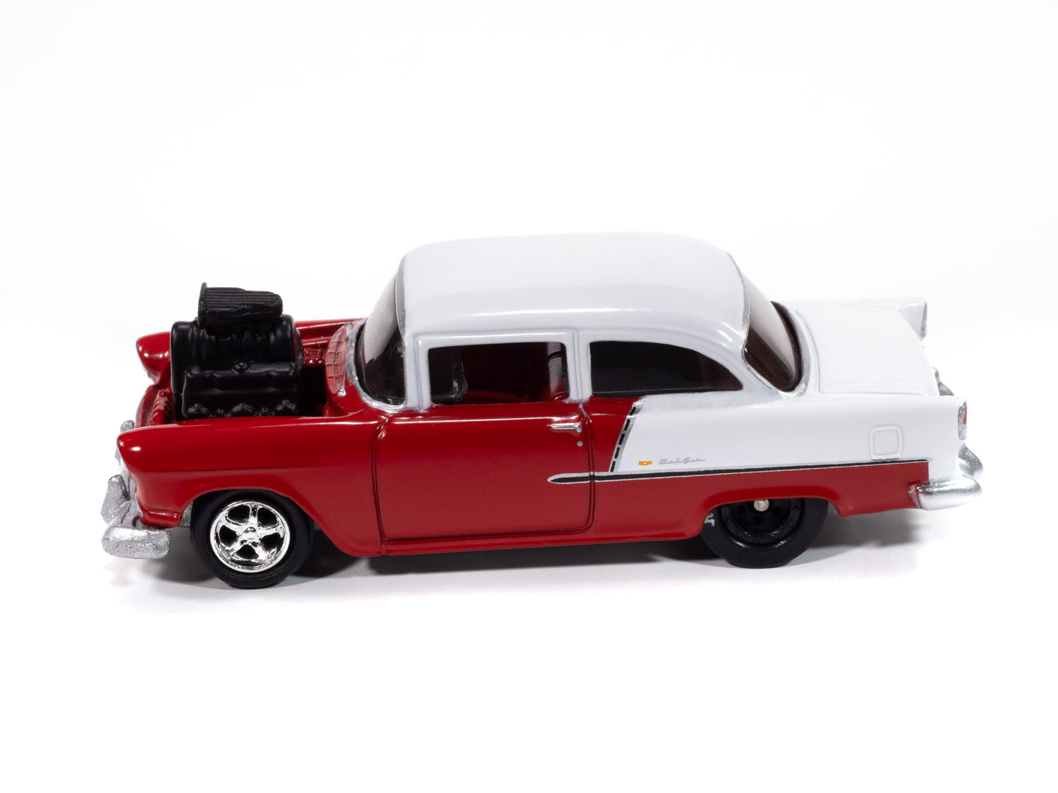Johnny Lightning Hobby Exclusive 1955 Chevrolet Bel Air (Red/White) 1:64 Scale Diecast