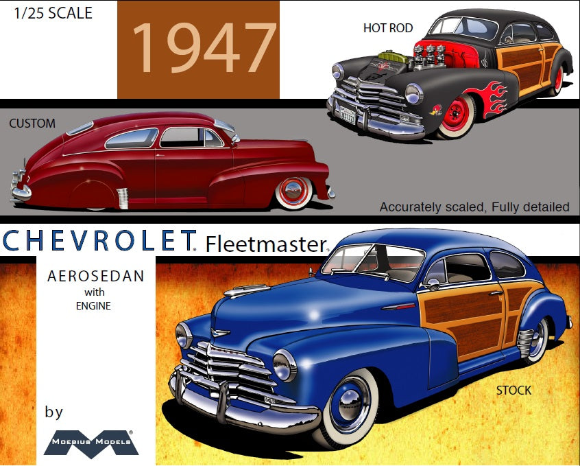 Moebius 1947 Chevy Aero Sedan 1/25 Scale Model Kit
