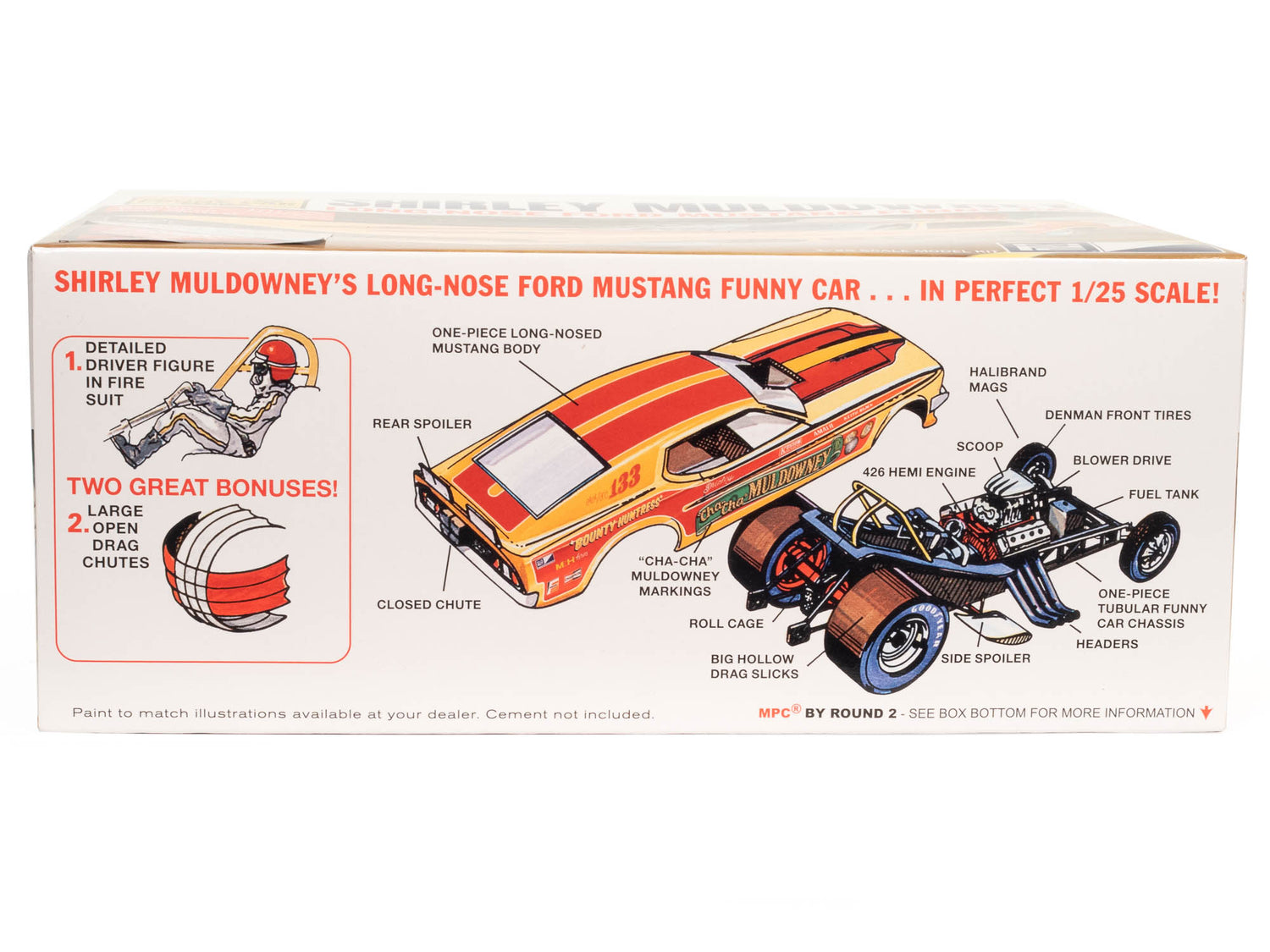 MPC Shirley Muldowney Long Nose Ford Mustang FC 1:25 Scale Model Kit