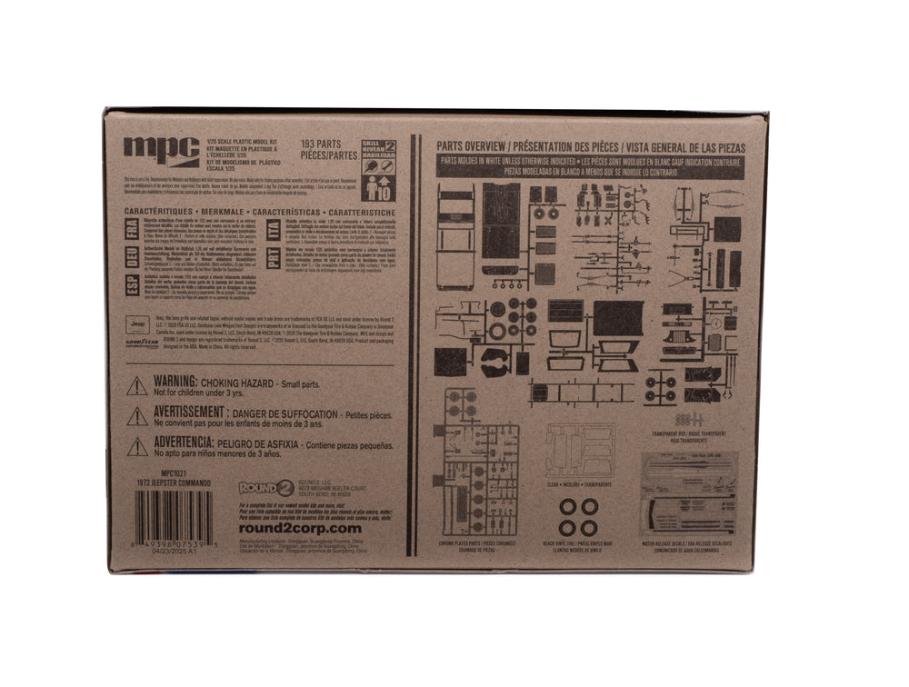 MPC 1972 Jeepster Commando 1:25 Scale Model Kit