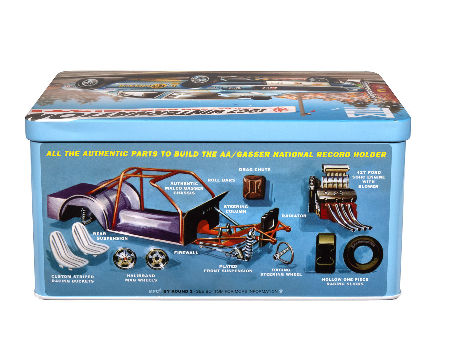 MPC Ohio George Malco Gasser Mustang (Collectors Tin) 1:25 Scale Model Kit