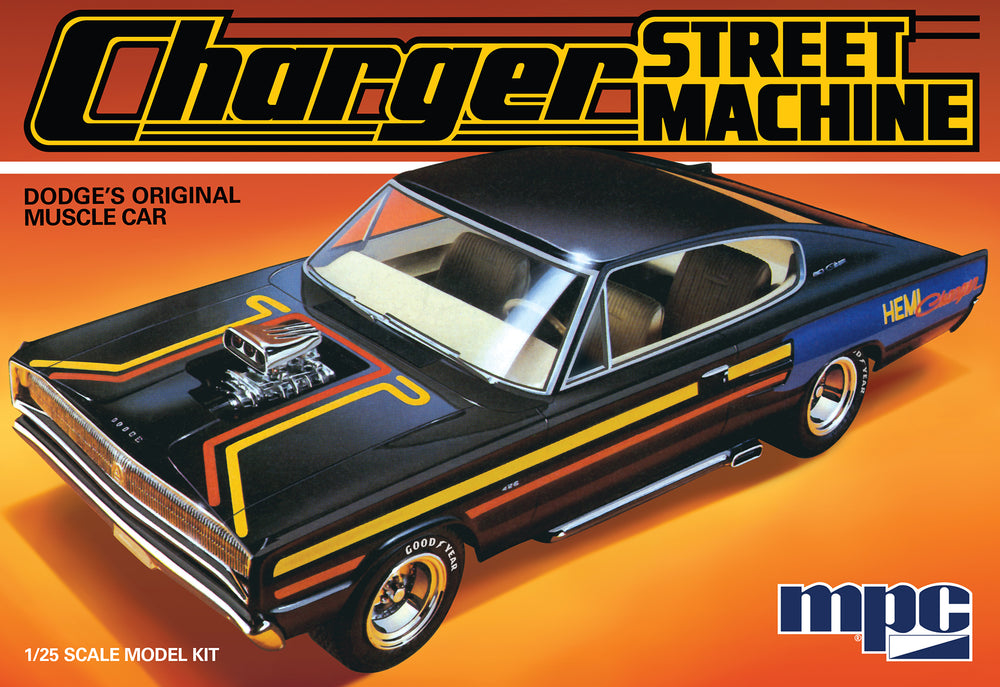 MPC 1967 Dodge Charger Street Machine 1:25 Scale Model Kit - Auto World Store
