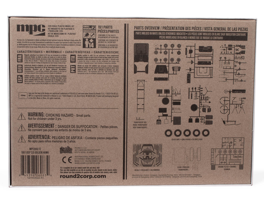 MPC 1981 Jeep CJ5 Golden Hawk 1:25 Scale Model Kit