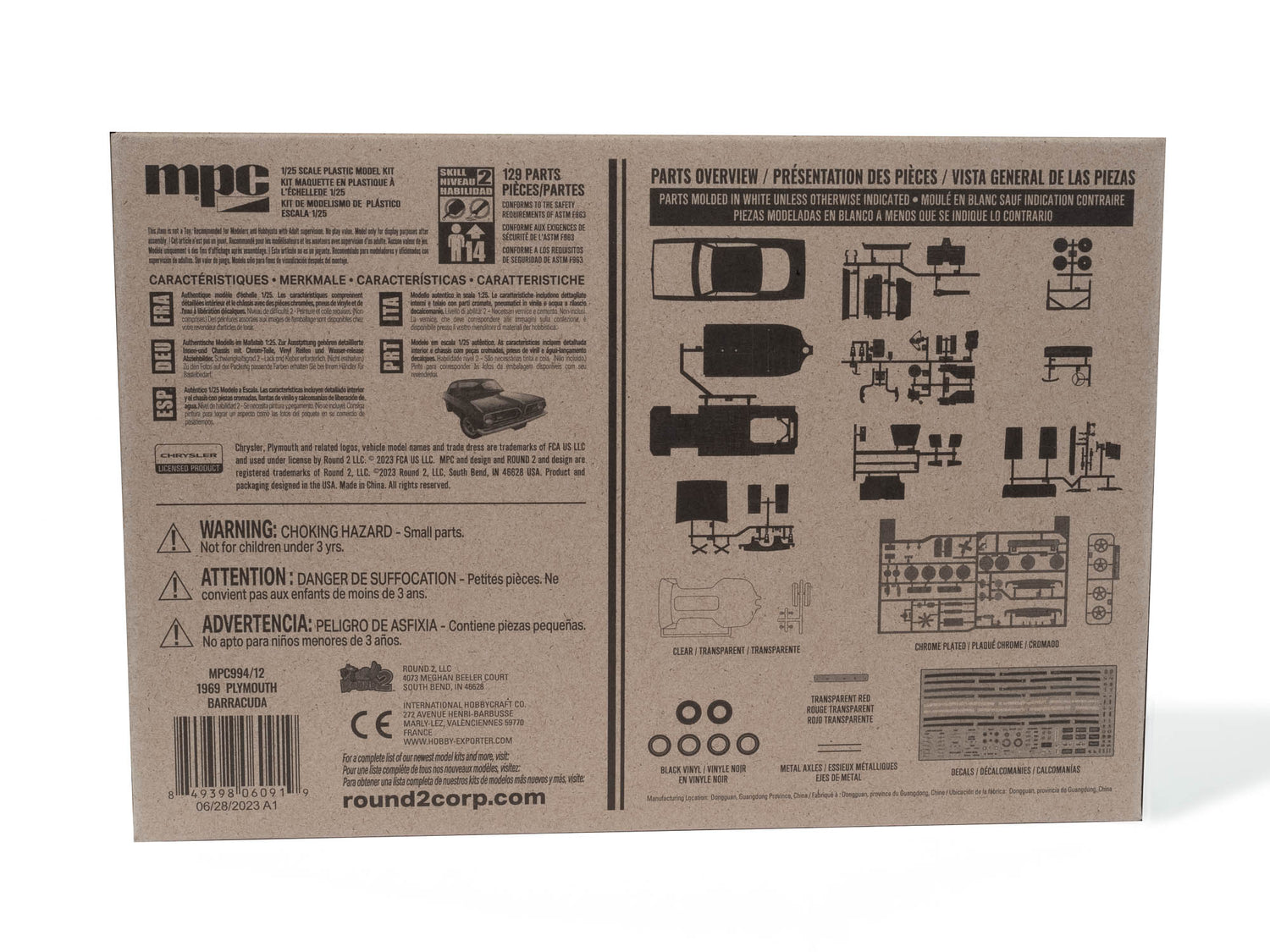 MPC 1969 Plymouth Barracuda 1:25 Scale Model Kit