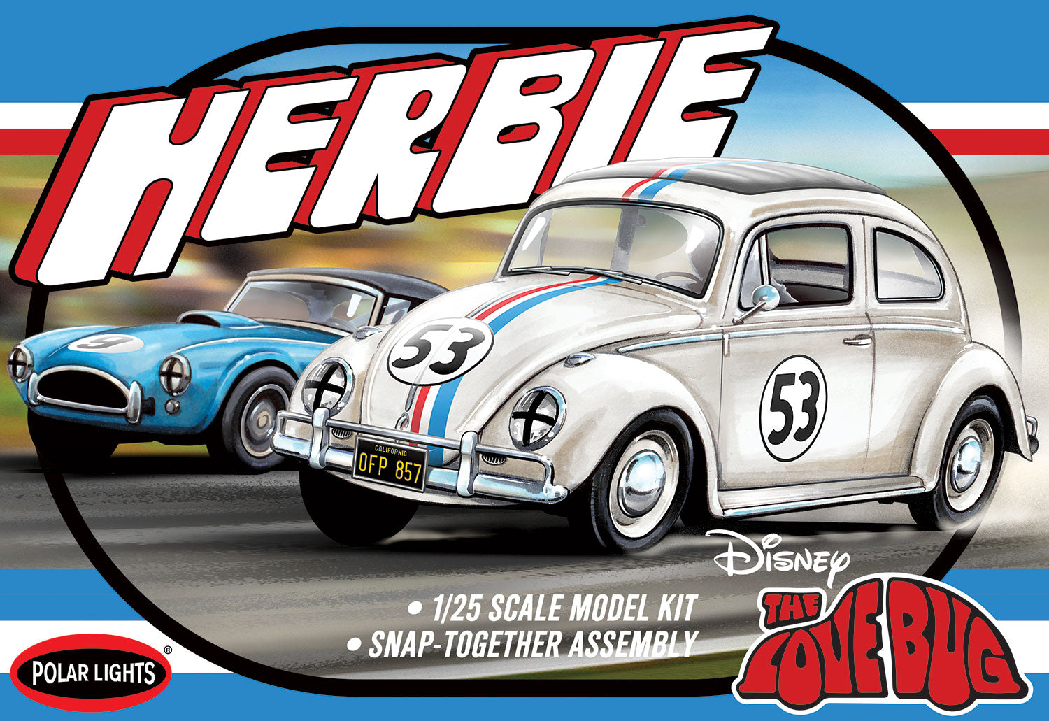 Polar Lights Herbie Volkswagen Beetle 1:25 Scale Snap Kit