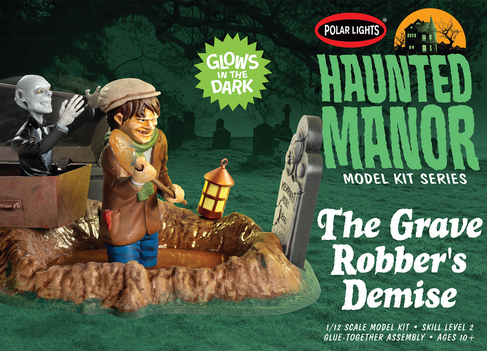 Polar Lights Haunted Manor: The Grave Robber's Demise 1:12 Scale Model Kit