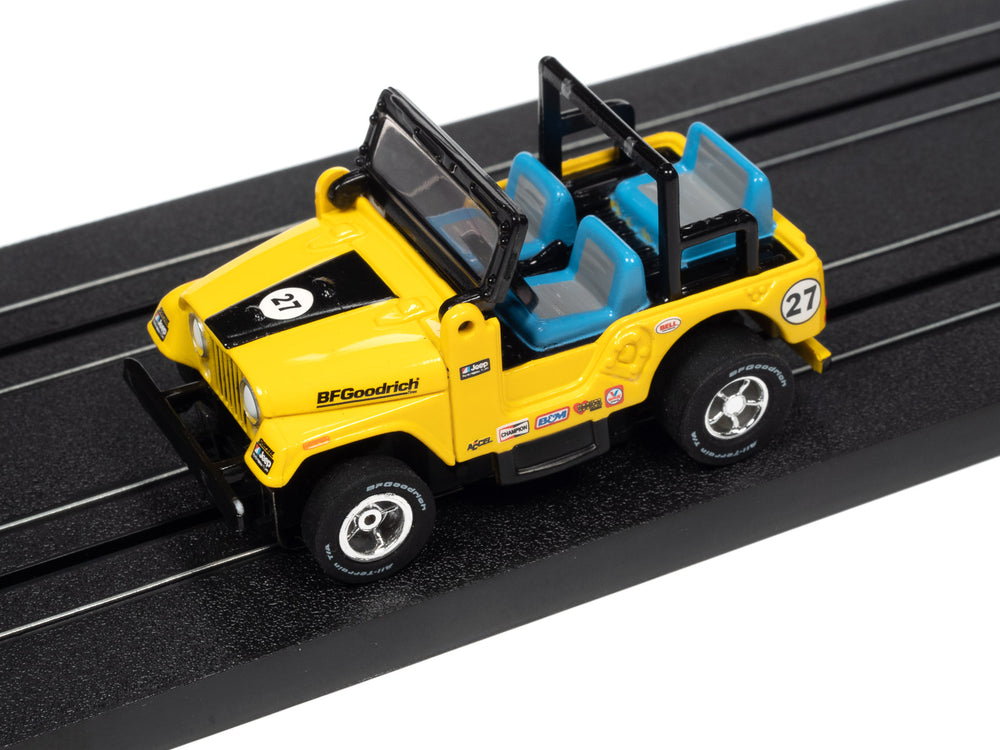 Auto World Xtraction 1979 Jeep CJ-7 (yellow) HO Scale Slot Car - Auto World Store