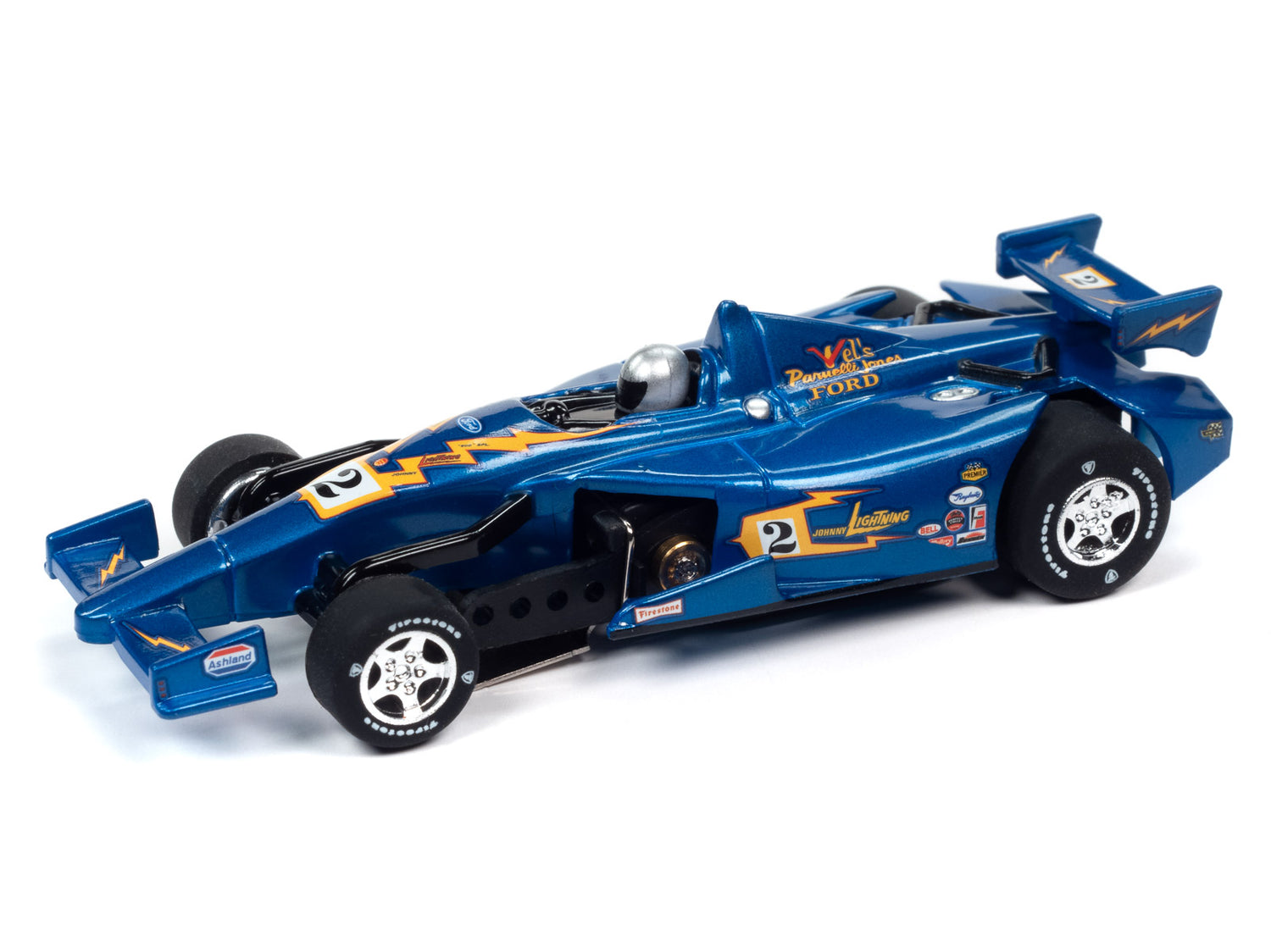Auto World Super III 2014 INDY Car (JL Special Blue #2) HO Scale Slot Car