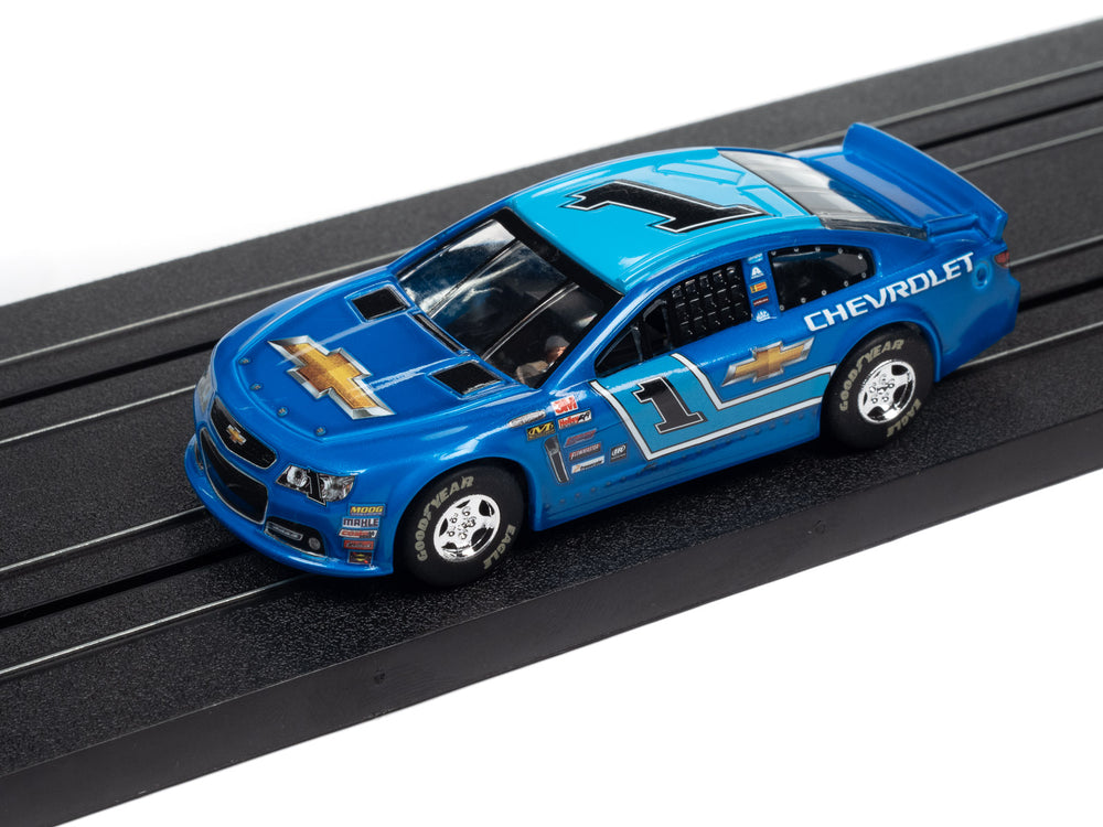 Auto World Super III 2015 Chevy SS Stock Car (Blue) HO Scale Slot Car