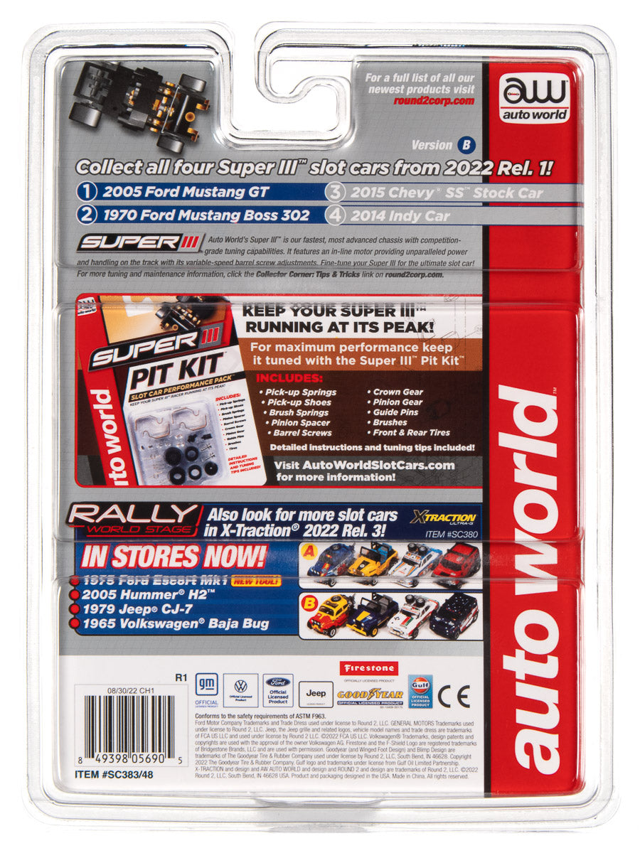 Auto World Super III 1970 Ford Boss Mustang (Red) HO Scale Slot Car