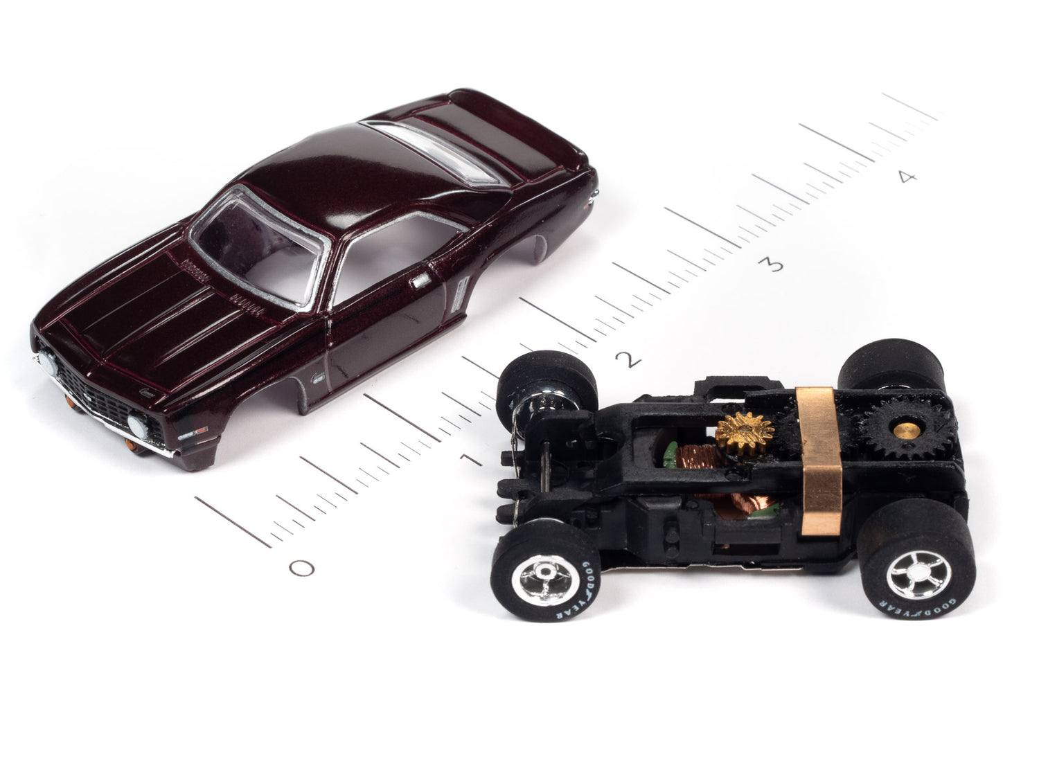 Auto World Xtraction 1969 Chevrolet Camaro (Garnet Red) HO Scale Slot Car - Auto World Store