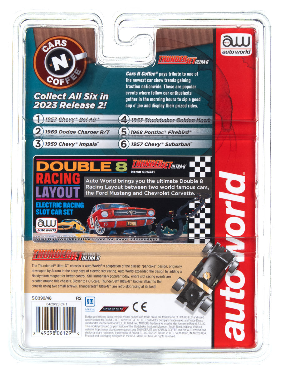 Auto World Thunderjet 1957 Studebaker Golden Hawk (Orange) HO Scale Slot Car