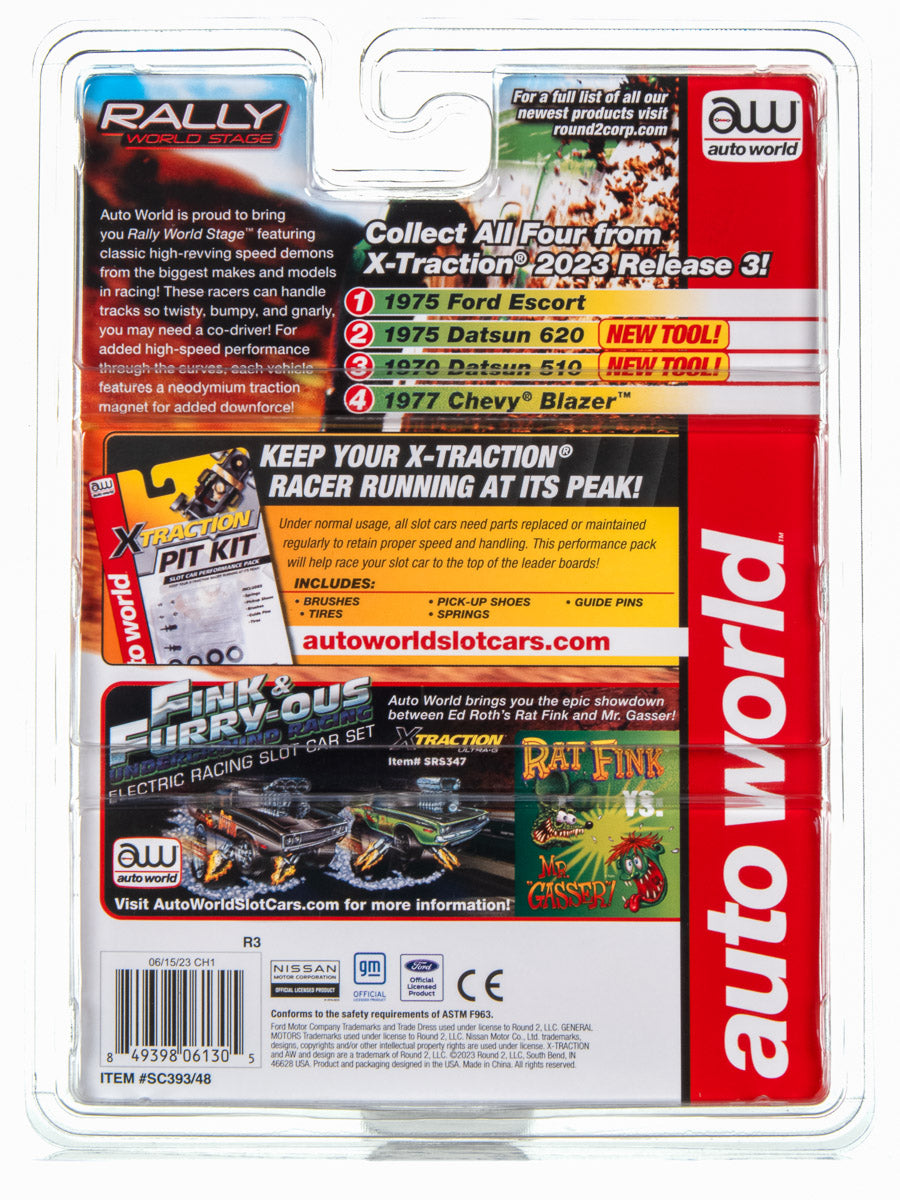 Auto World Xtraction 1975 Datsun 620 Pickup Truck (Yellow) HO Slot Car