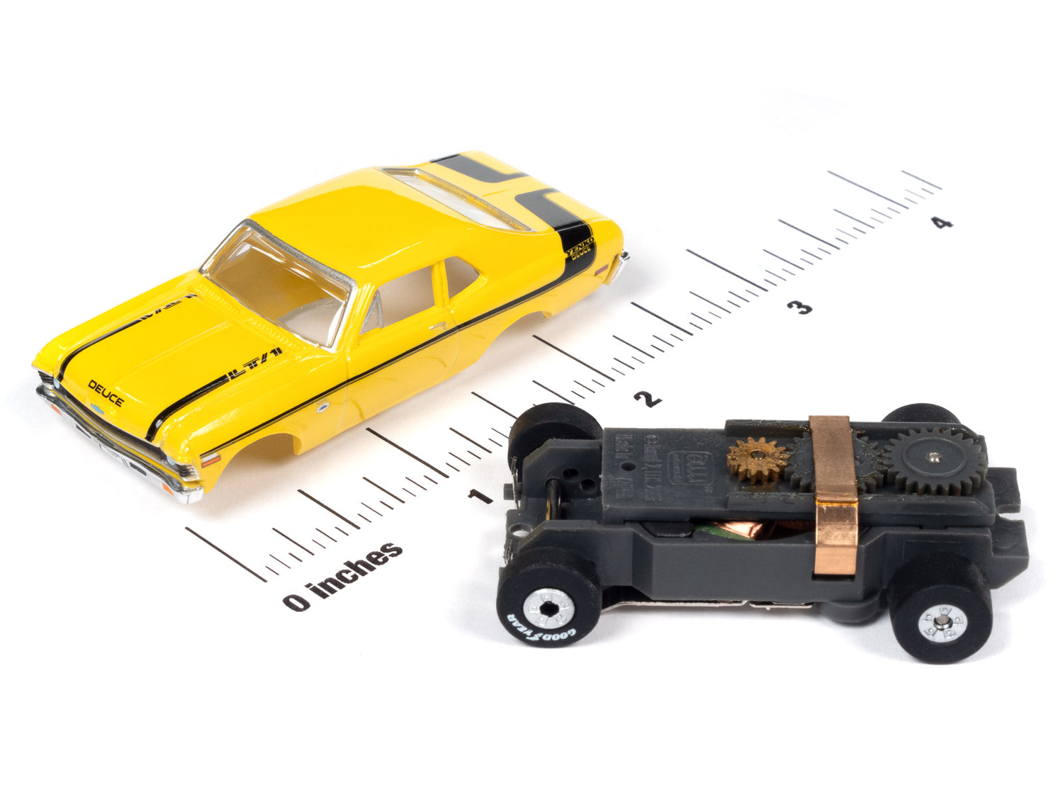 Auto World Thunderjet Yenko 1970 Chevrolet Nova (Yellow) HO Slot Car