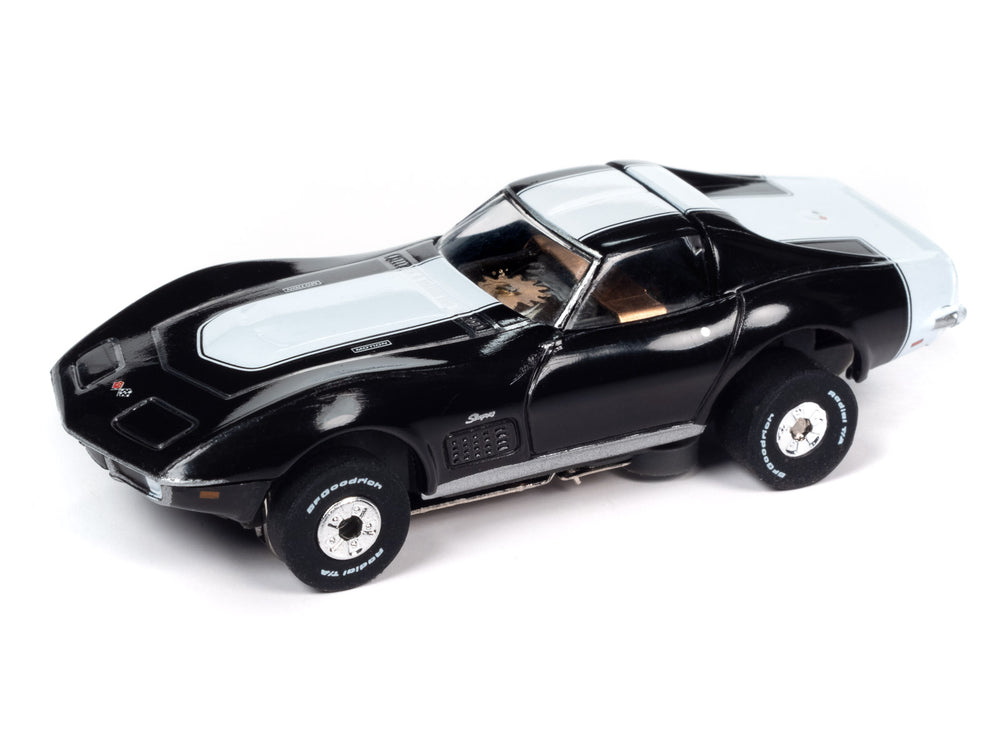 Auto World Thunderjet Baldwin Motion - 1970 Chevrolet Corvette (Black) HO Slot Car