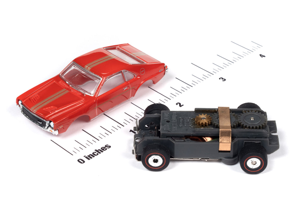 Auto World Thunderjet Collier Motors - 1969 AMC AMX (Red) HO Slot Car