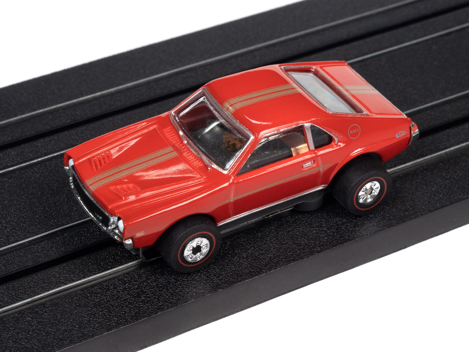 Auto World Thunderjet Collier Motors - 1969 AMC AMX (Red) HO Slot Car