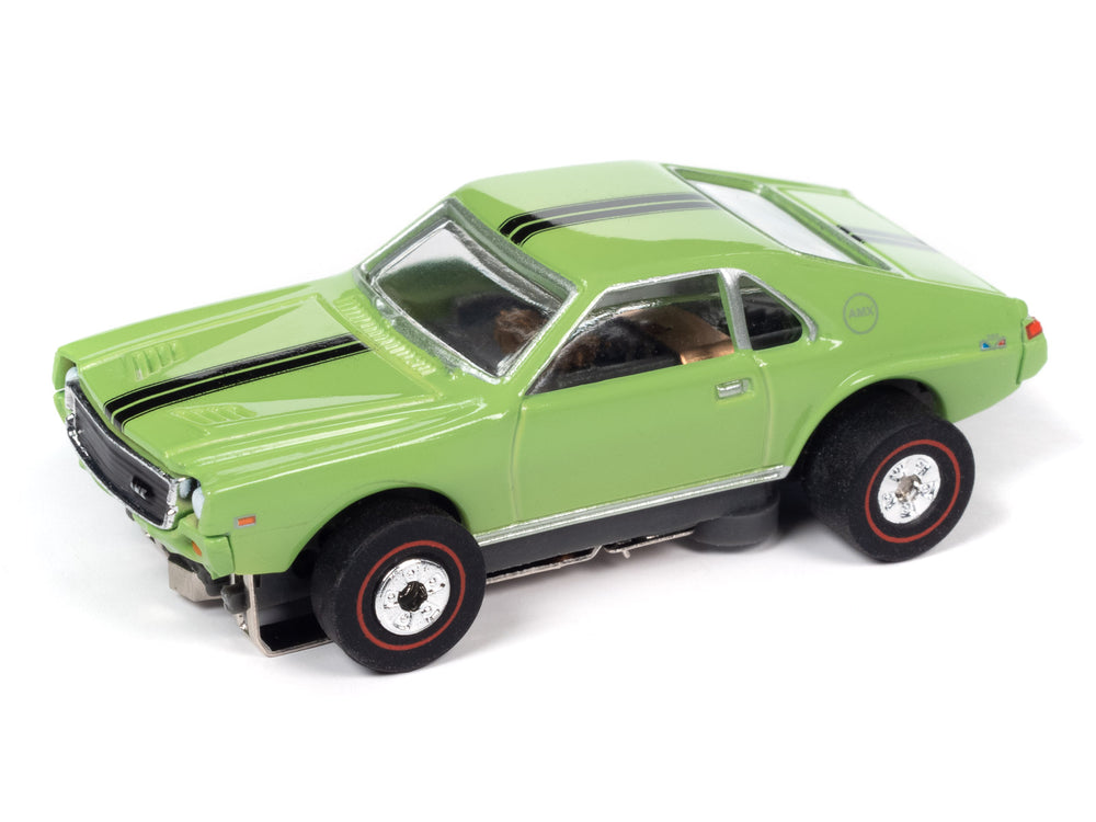 Auto World Thunderjet Collier Motors - 1969 AMC AMX (Green) HO Slot Car