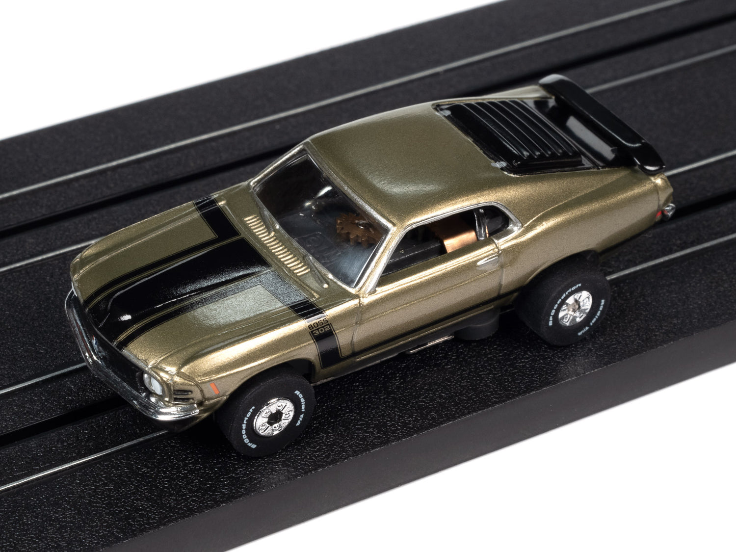 Auto World Thunderjet Tasca Ford 1970 Mustang Boss 302 (Green) HO Slot Car