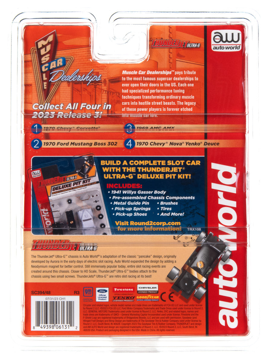 Auto World Thunderjet Tasca Ford 1970 Mustang Boss 302 (Green) HO Slot Car