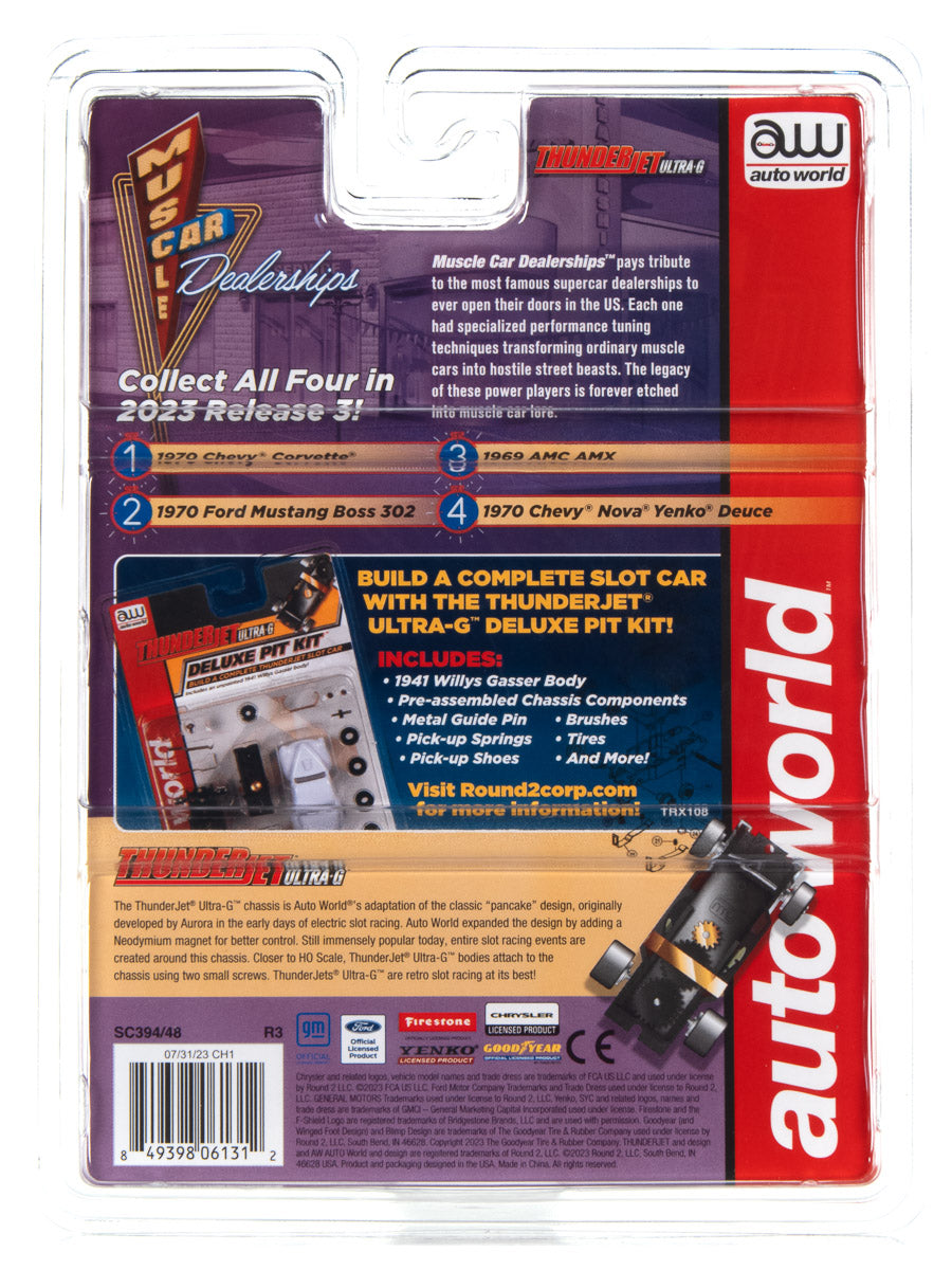 Auto World Thunderjet Baldwin Motion - 1970 Chevrolet Corvette (Black) HO Slot Car