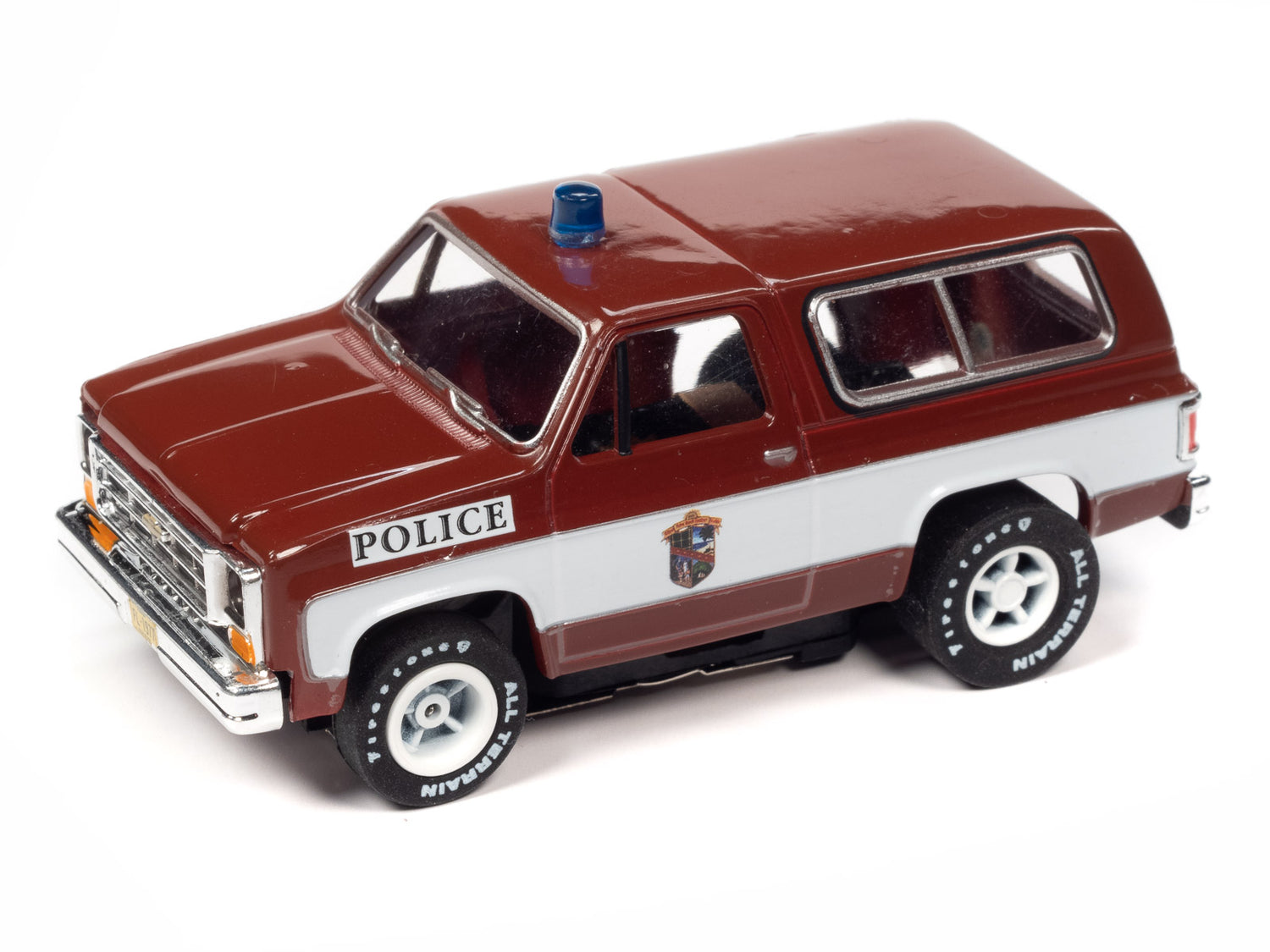 Auto World Xtraction 1977 Chevy Blazer Palm Beach Florida Police HO Scale Slot Car