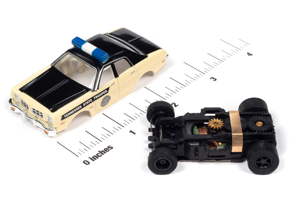 Auto World Xtraction 1978 Plymouth Fury Tennessee State Trooper HO Scale Slot Car