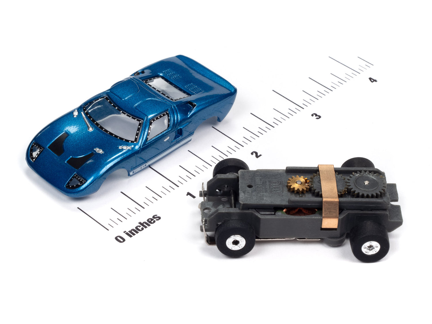 Auto World Thunderjet 1966 Ford GT40 (Blue) HO Scale Slot Car