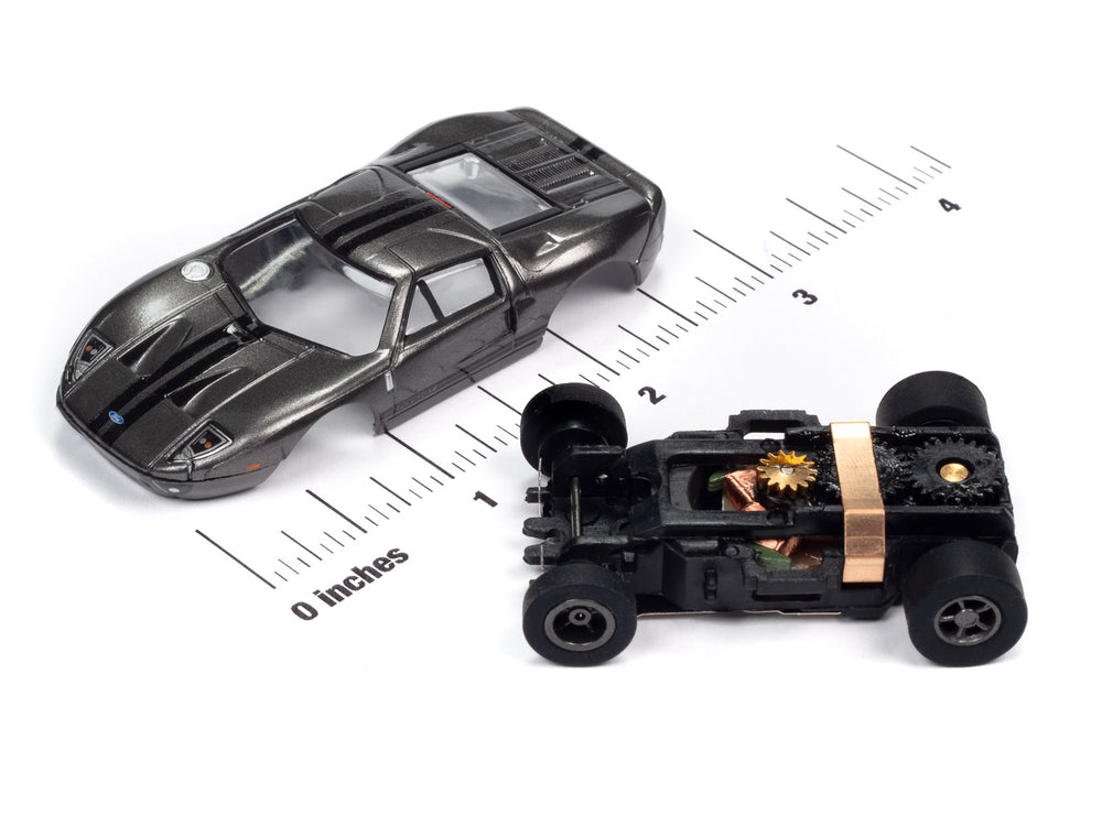 Auto World Xtraction 2005 Ford GT (Silver) HO Scale Slot Car