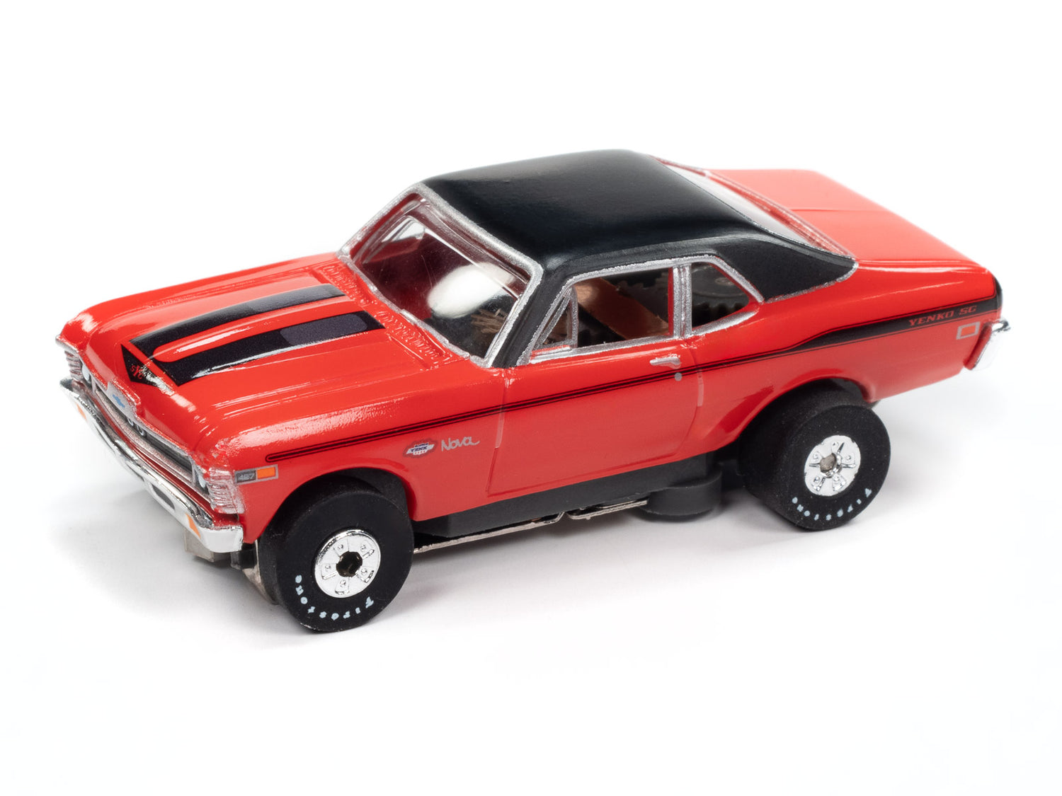 Auto World Thunderjet 1969 Chevy Nova (Red) HO Scale Slot Car