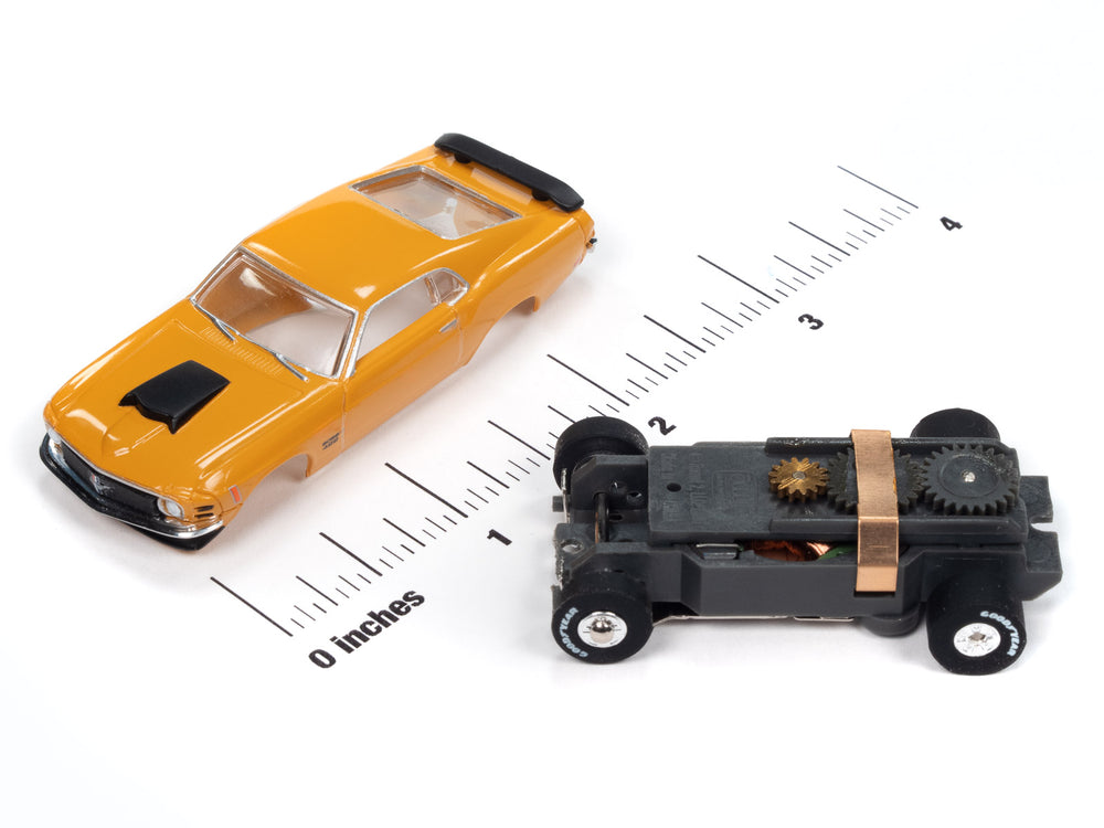 Auto World Thunderjet 1970 Ford Mustang Boss 429 (Orange) HO Scale Slot Car