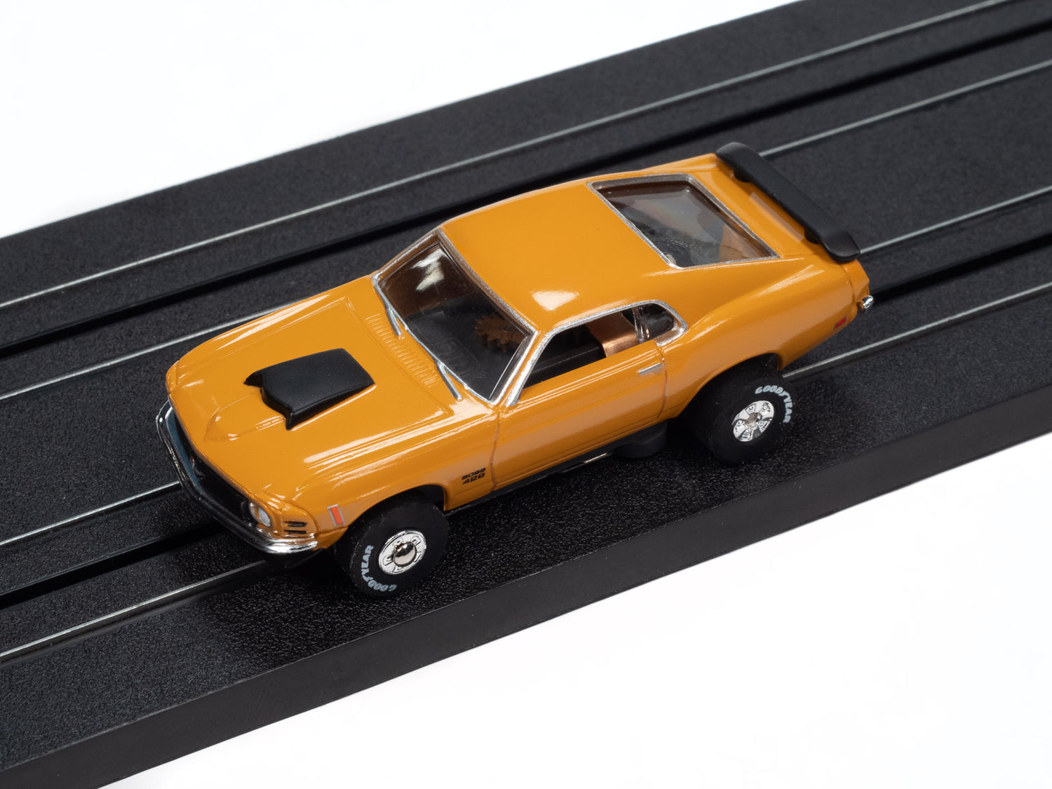Auto World Thunderjet 1970 Ford Mustang Boss 429 (Orange) HO Scale Slot Car