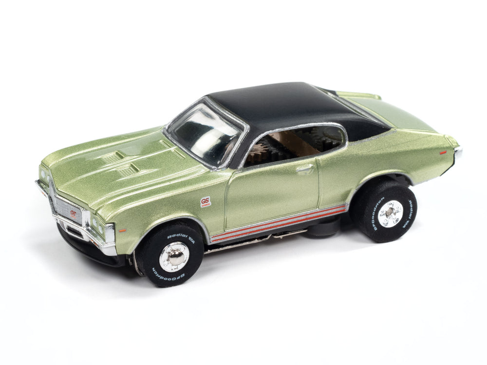 Auto World Thunderjet 1972 Buick GS (Green) HO Scale Slot Car