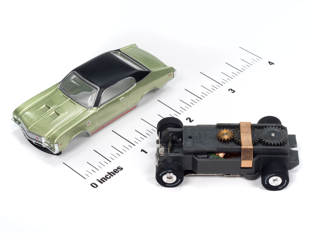Auto World Thunderjet 1972 Buick GS (Green) HO Scale Slot Car